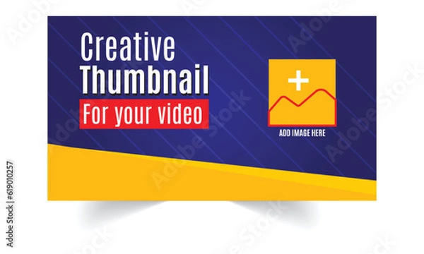 Fototapeta Video Thumbnail design Image | Editable Thumbnail Cover for videos 