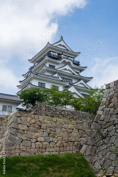 Fototapeta 日本の広島県福山市のとても美しい城