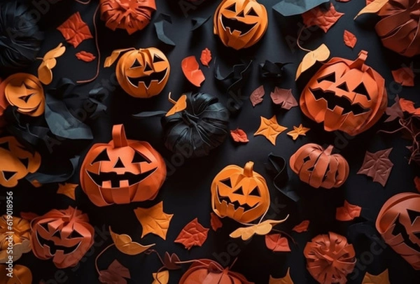 Fototapeta halloween background created using Generative AI	