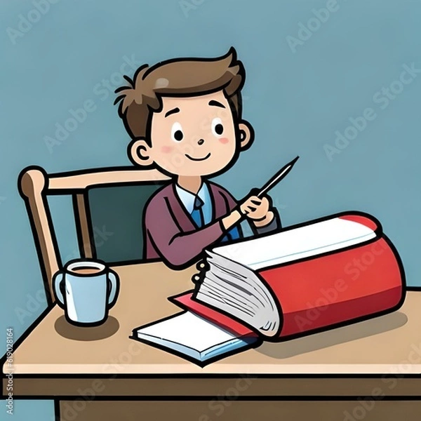 Obraz child reading a book