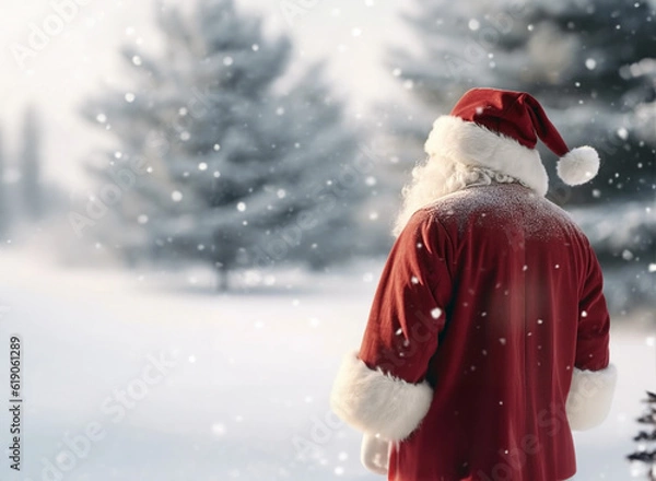 Obraz santa claus in winter