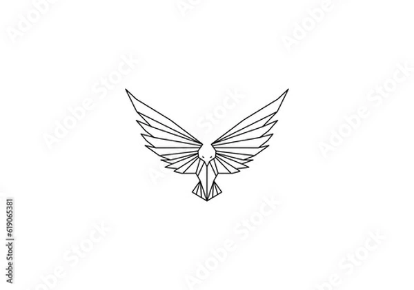 Obraz geometri logo bird