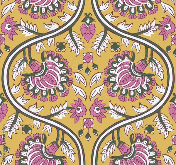 Obraz BAROQUE RENAISSANC FLORAL ALL OVER PRINT SEAMLESS PATTERN VECTOR ILLUSTRATION