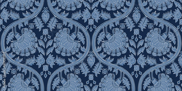 Obraz BAROQUE RENAISSANC FLORAL ALL OVER PRINT SEAMLESS PATTERN VECTOR ILLUSTRATION