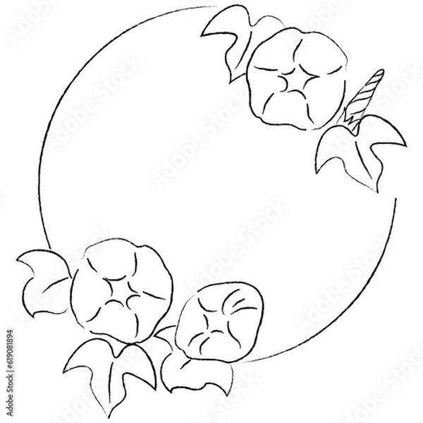 Obraz 朝顔のイラストフレーム