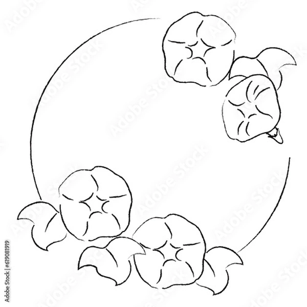 Obraz 朝顔のイラストフレーム