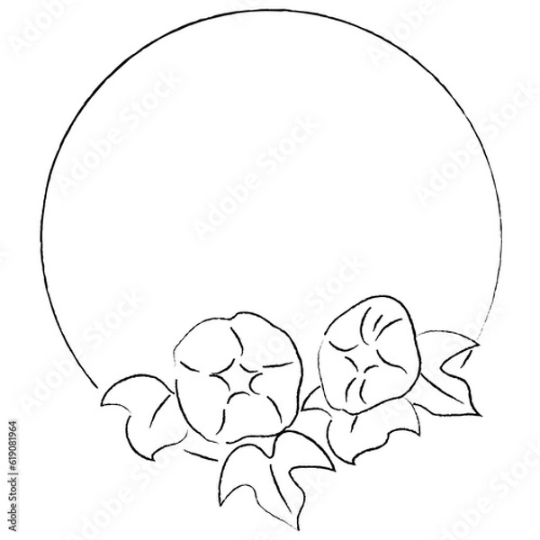 Obraz 朝顔のイラストフレーム