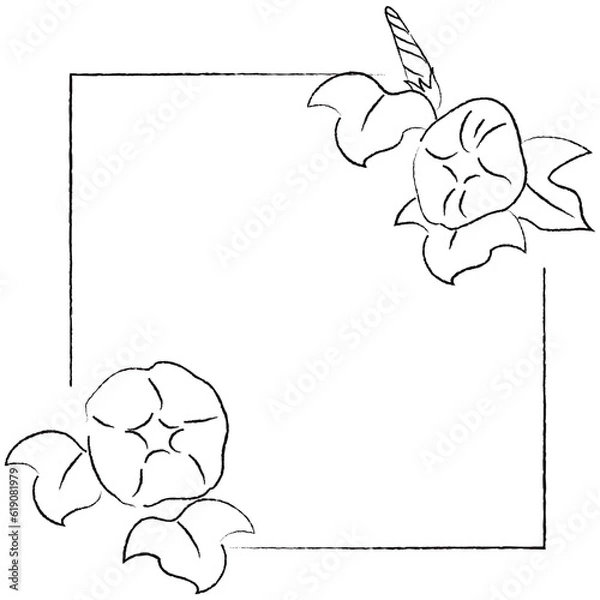 Obraz 朝顔のイラストフレーム