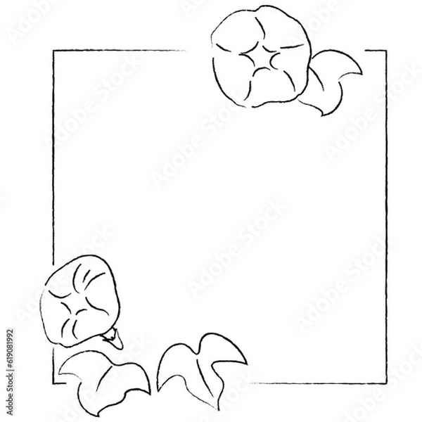 Obraz 朝顔のイラストフレーム