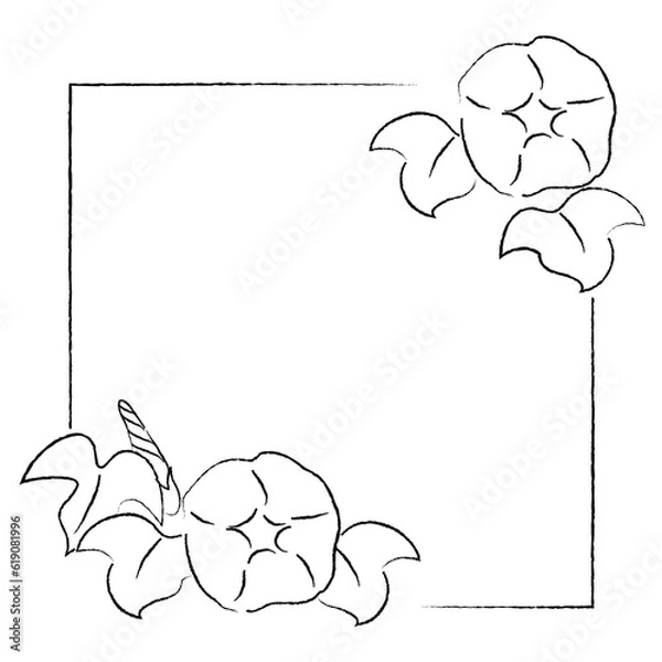 Obraz 朝顔のイラストフレーム