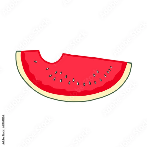 Obraz Cutting a Watermelon cute