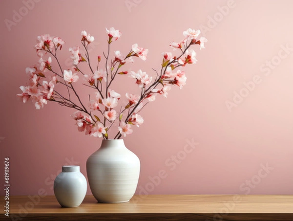 Fototapeta Mockup frame in home Interior Background, Mockups Design 3D, High-quality Mockups, Generative Ai