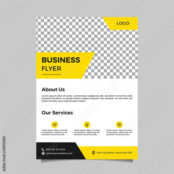 Obraz corporate flyer design template