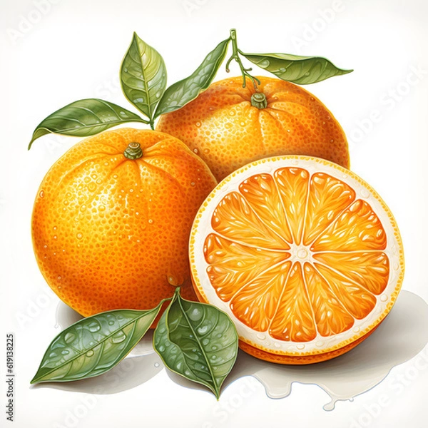 Fototapeta orange illustration isolated Generative AI
