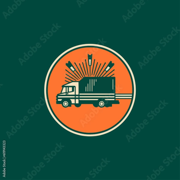 Obraz Truck Surprise Vector Logo