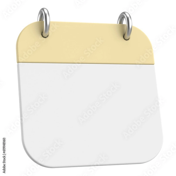 Fototapeta Empty calendar. 3D calendar. 3D illustration.
