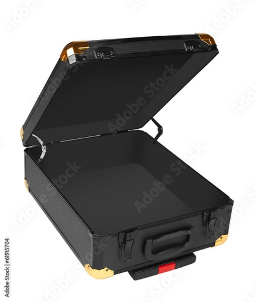 Fototapeta Opened Black suitcase