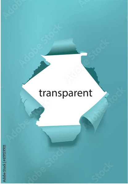 Obraz realistic hole in blue paper background vector illustration