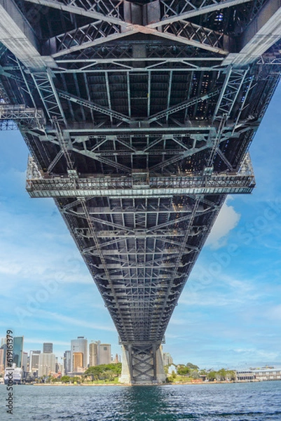 Obraz Harbour bridge Sydney Australia, under view of the bridge opposite CBD area