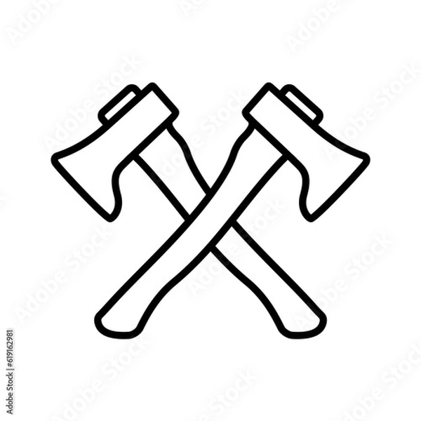 Obraz axe icon vector logo template