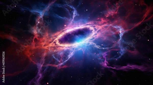 Obraz Celestial Symphony: A Harmonious Dance of Colors in the Night Sky generative AI