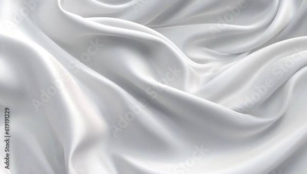 Obraz Pure Elegance: White Silk Background