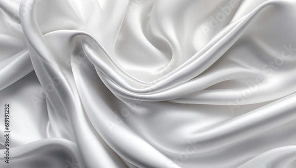 Obraz Pure Elegance: White Silk Background