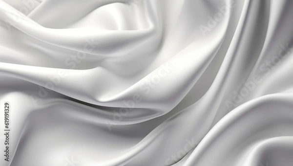 Obraz Pure Elegance: White Silk Background