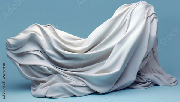 Obraz Pure Elegance: White Silk Background