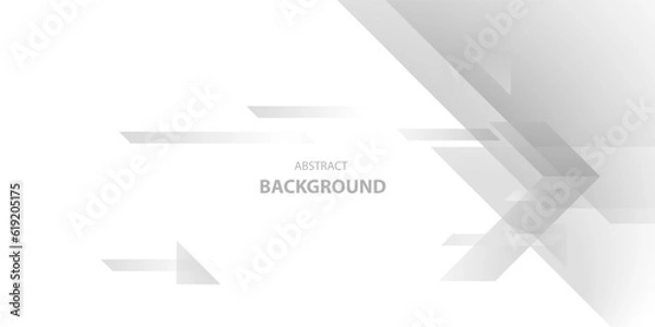 Fototapeta Gray and white arrow speed vector background for technology concept, template, poster, brochure, website, flyer design. Vector illustration
