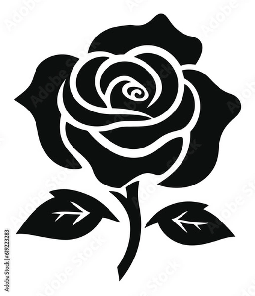 Fototapeta Rose icon logo vector file