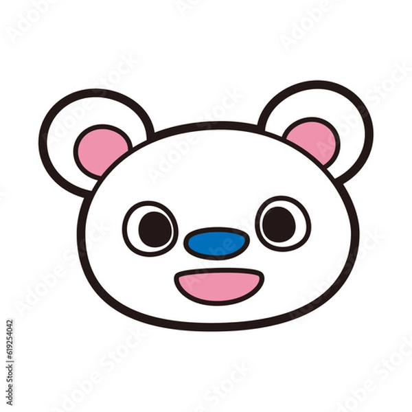 Obraz しろくまの顔 アイコン