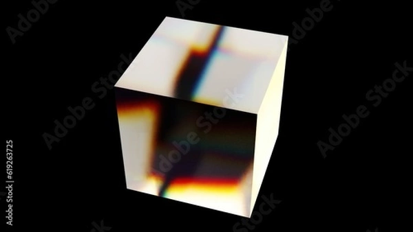 Fototapeta Glossy dispersion cube