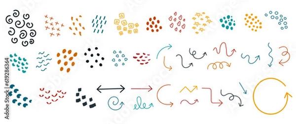 Obraz Simple Fun Strokes Dots and Arrows 1
