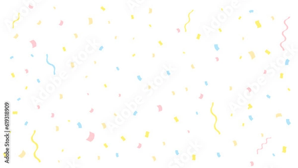 Obraz かわいくてポップな紙吹雪グラフィク素材