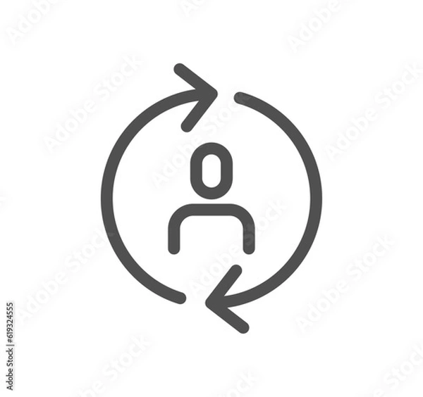 Obraz People related icon outline and linear vector.