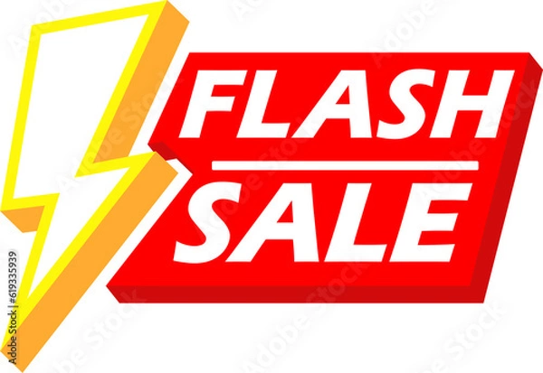 Fototapeta Flash sale promotion banner template design with space.