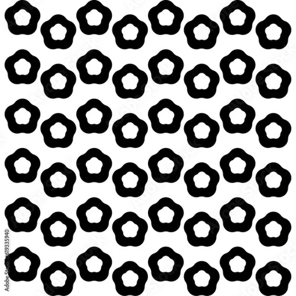 Fototapeta seamless pattern with black and white cats