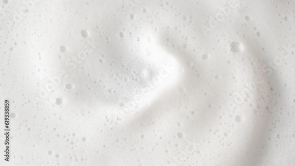 Obraz Abstract background white soapy foam texture. Shampoo foam with bubbles