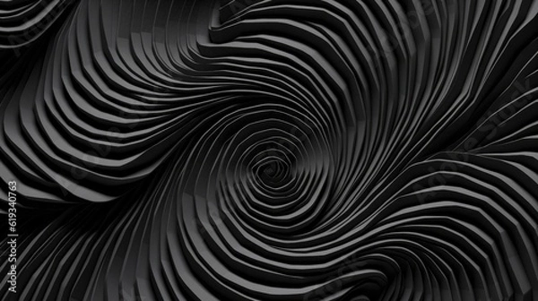 Obraz Abstract black finger swirl texture background