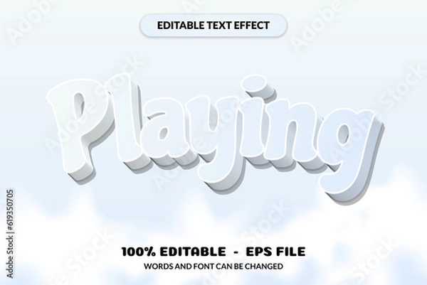 Obraz Editable Text Effect Playing Word and Font can Be Changed