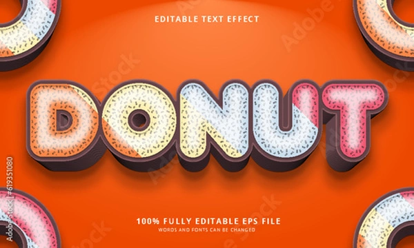 Obraz Donut text style editable text effect