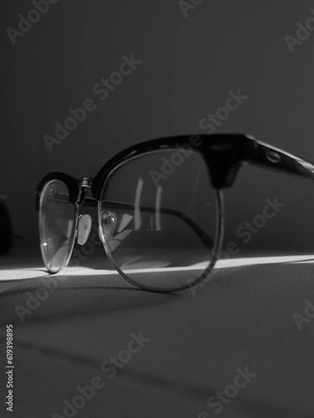 Obraz glasses on a black background