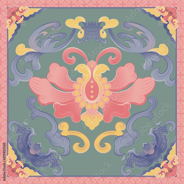 Obraz lotus flower pattern design