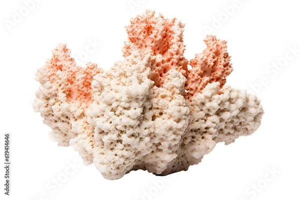 Obraz Coral on transparent background (PNG). Generative AI.