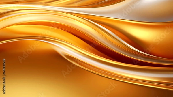 Obraz Beauty in Motion, Light Shining on Golding Splash of Oil, Creating Smooth and Elegant Swirls, Ideal for Fuel and Luxury Concepts, generative ai.