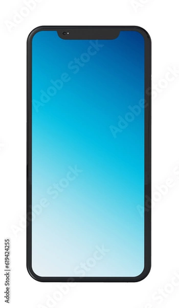 Obraz Up to date full screen smartphone. Transparent background. 3D illustration