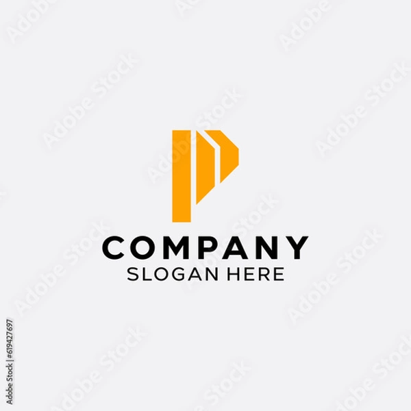 Obraz Letter P Simple Monogram Logo