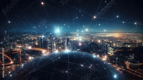 Obraz Digital network connections