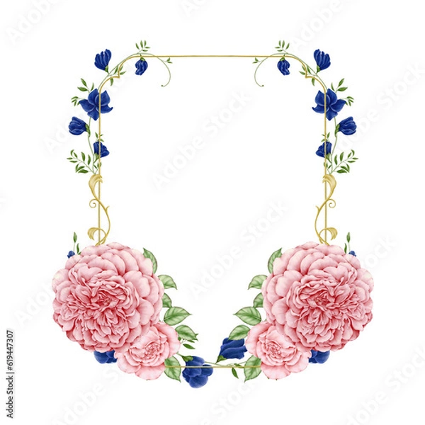 Obraz frame with flowers